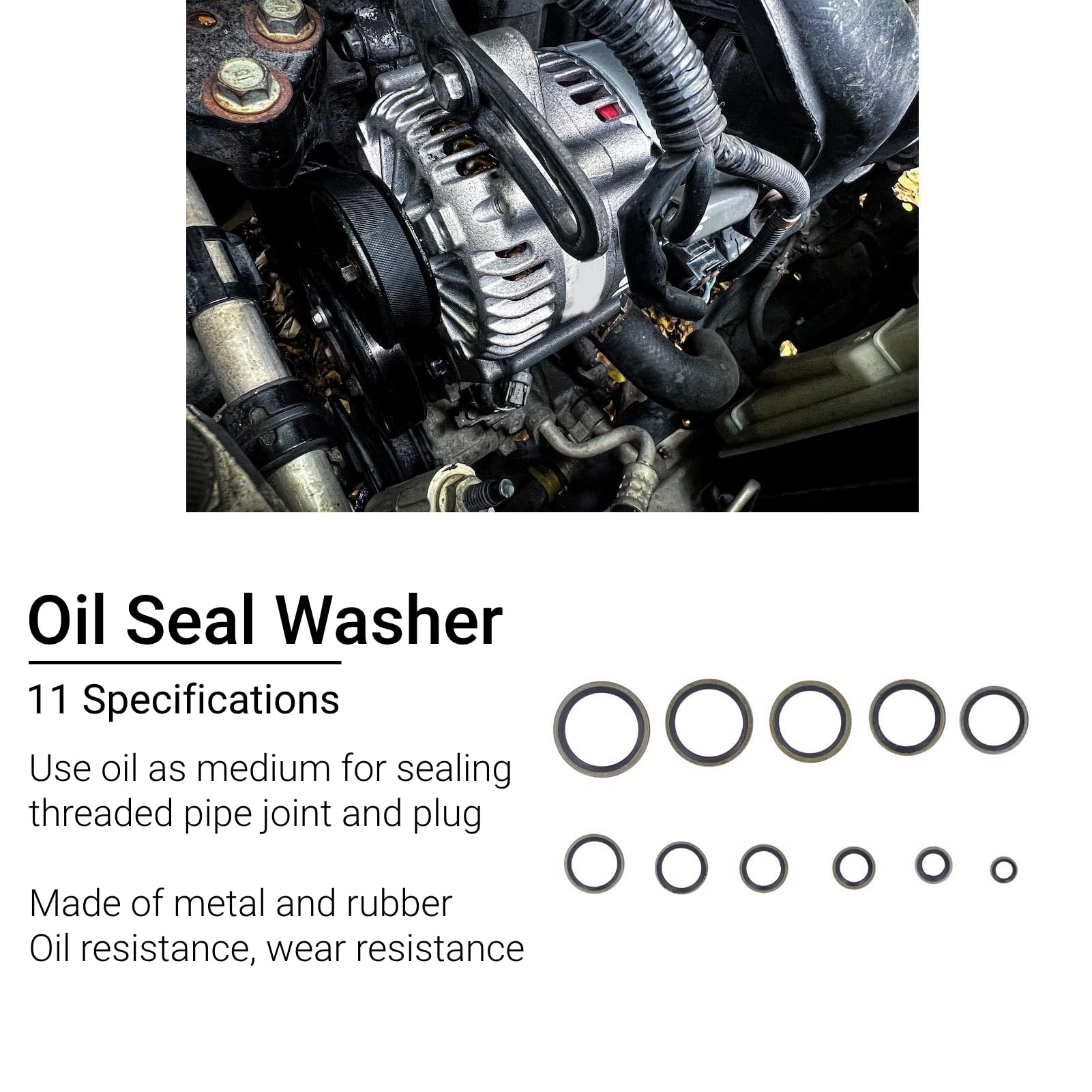 230 Stück Dichtungsringe Unterlegscheiben Set Ölablassschraube Dichtung M6 M8 M10 M12 M14 M16 M18 M20 M22 M24 M26 O Ring Sortiment Set