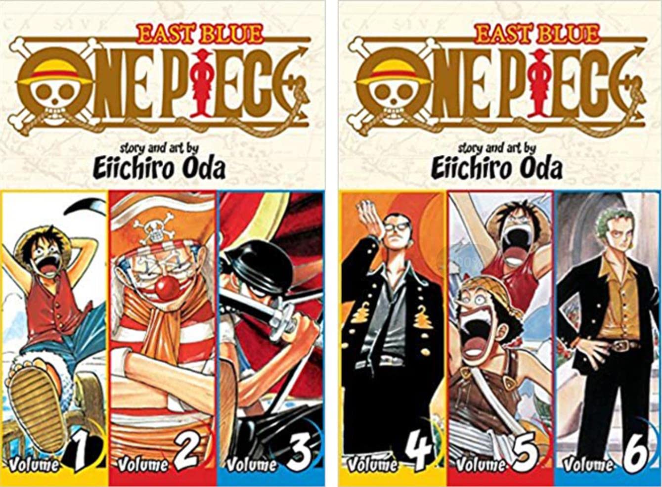 One Piece Edición 3 en 1 10 libros Manga Set 1-10: Vol. 1-30 por Eiichiro Oda