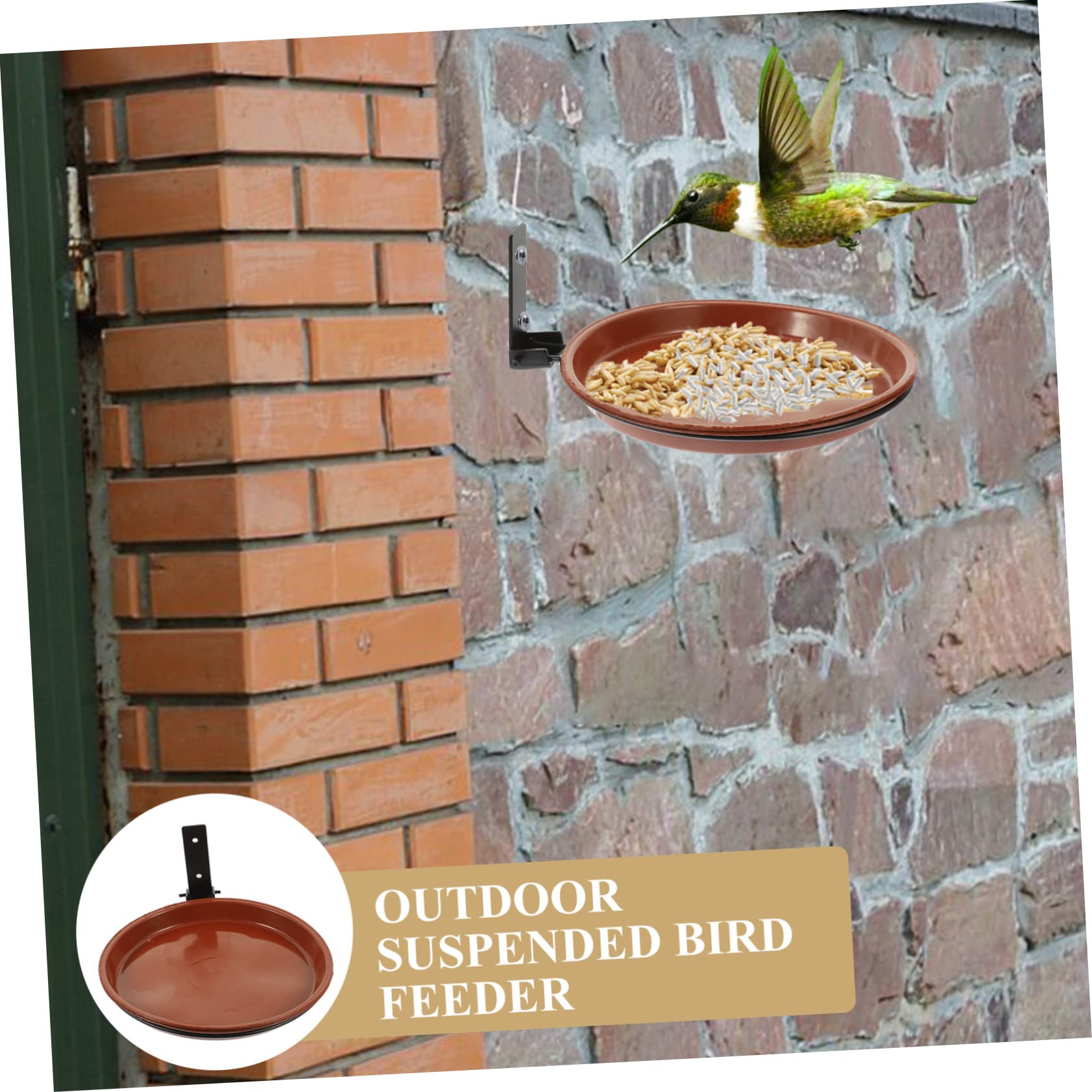 BESPORTBLE 4 Sätze Vogelhäuschen An Der Wand Futterspender Für Papageien Garten Vogel Behälter Vogelkäfigständer Vogelbadständer Vogeltränke An Deck Vogelhäuschen Für Draussen Plastik