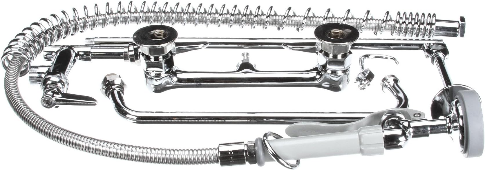 T&S Brass B-0133-ADF12-B Easy Install Wall Mount Pre-Rinse Faucet for Commercial Kitchens. Includes Wall Bracket and 12" Add-On Faucet. Sprayer Meets New DOE Requirements with a 1.15 GPM Flow Rate