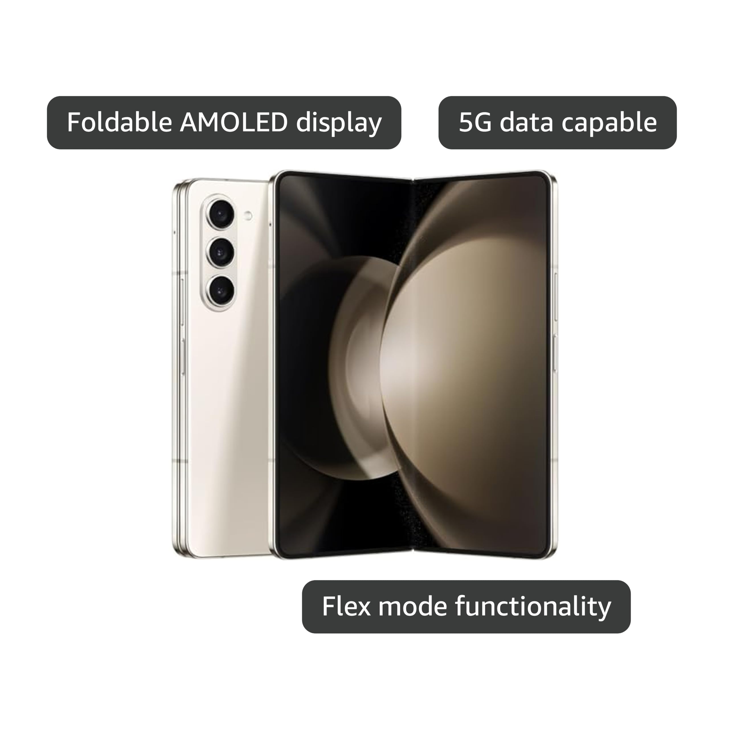 Amazon.com: Samsung Galaxy Z Fold 5 Factory Unlocked 512GB - Cream