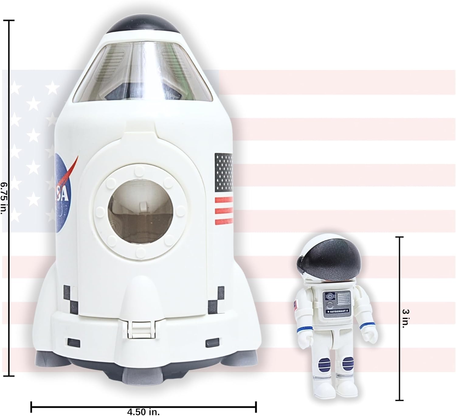 Space Adventure Series Daron Space Capsule with Astronaut Figure – 7-Inch Detailed Toy with Opening Hatch and Helmet – Imaginative Play for Ages 3+