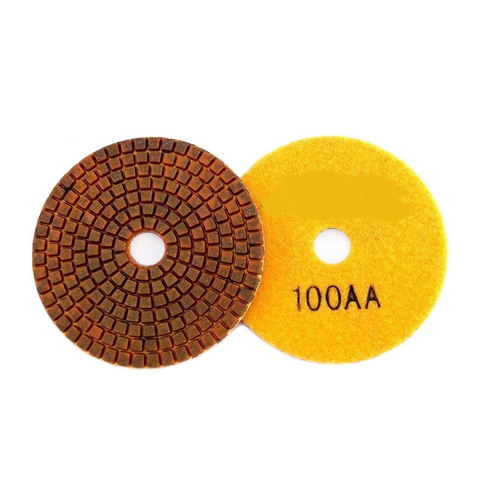 CAREG 4 szt. Top 4 Cal mokre suche diamentowe tarcze polerskie 4 kroki miedziany metalowy pad polerski pasuje do granitu marmuru betonu Durable (Size : 400, Color : 4 PCS_4 INCHES)