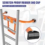 Stabilisateur d'échelle avec crochet de toit et rallonge murale, bras de support en acier lourd pour protection des gouttières, travaux de toiture et stabilisation de mur latéral, accessoire d'échelle pour peinture