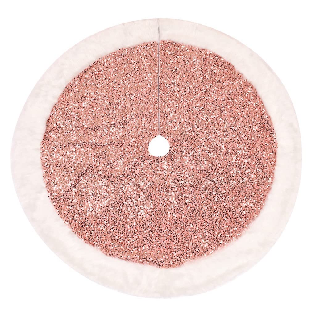 Color Sequins Plush Christmas Tree Skirt Christmas Decorations Tree Apron Merry Ornament Carpet