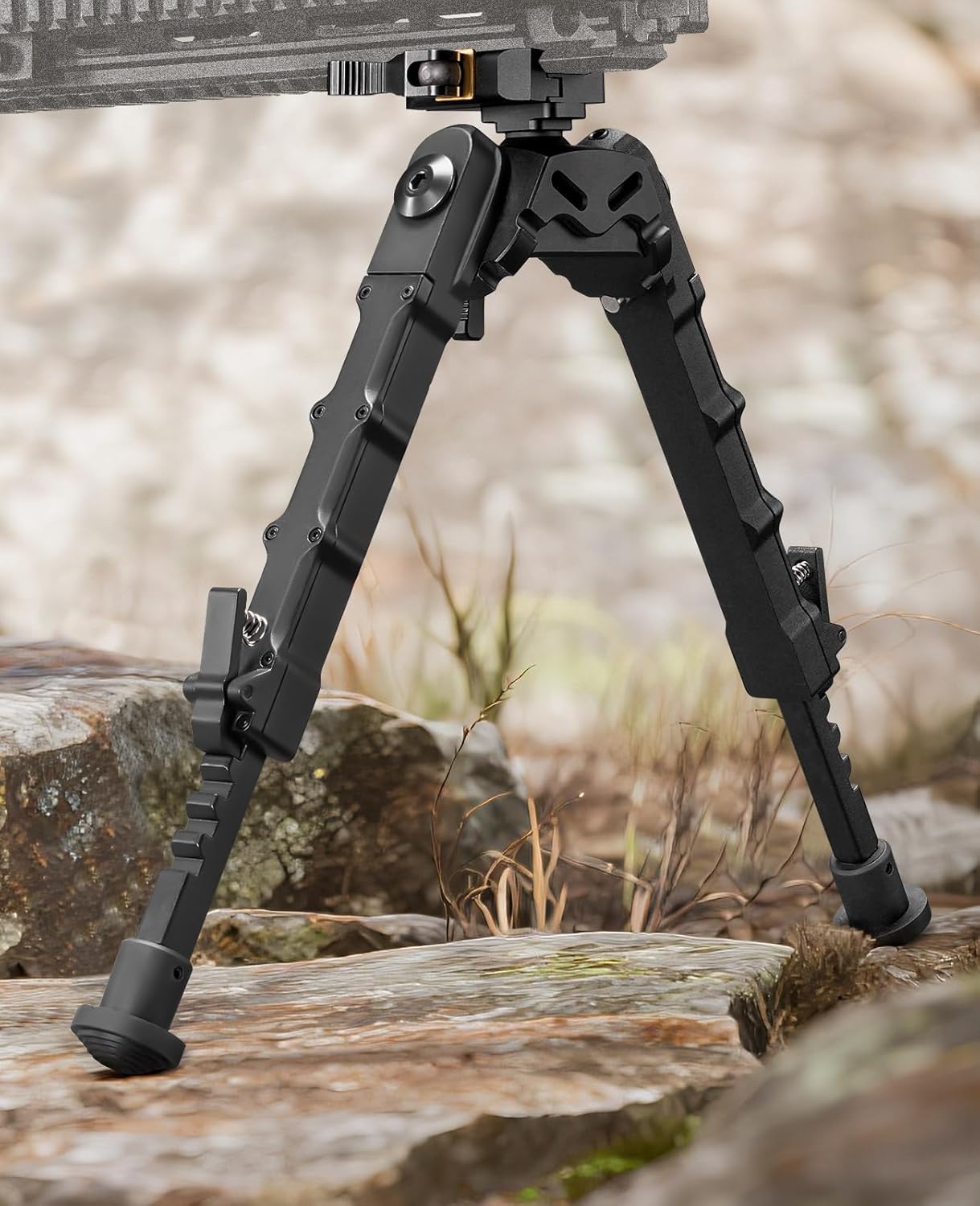 MidTen Bipods for Rifles Picatinny Bipod Quick Release Rifle Bipod 7.5-9 Inches 360 Degree Rotation and Tilt Foldable for Hunting and Shooting