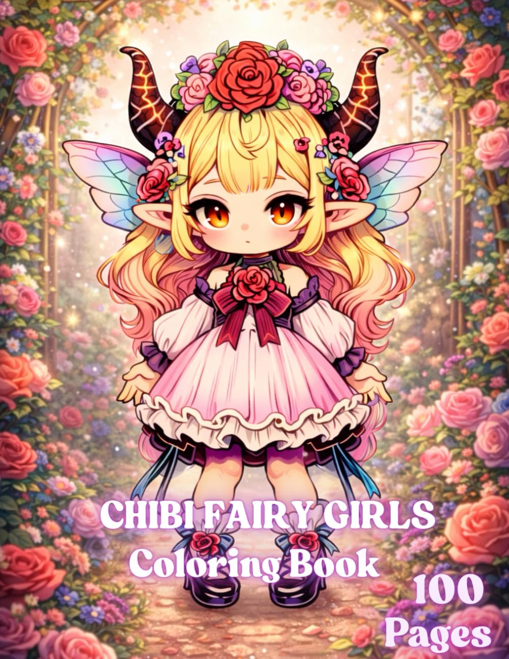 Chibi Fairy Girls Coloring Book: Cute Fantasy Art Collection: Adorable Chibi Fairies, Magical Scenes and Relaxing Coloring Pages