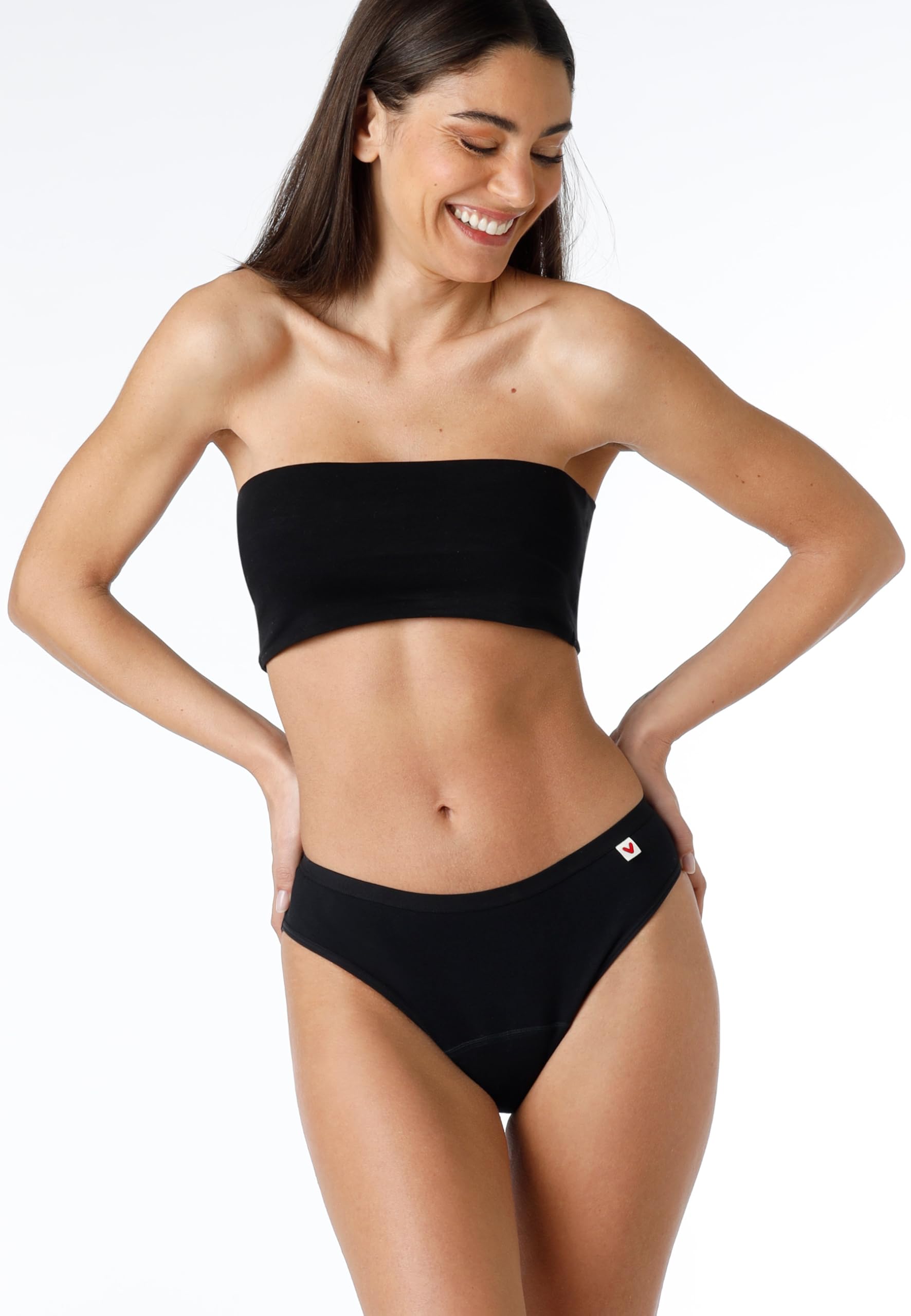 Lovable Slip da Ciclo Mestruale in Cotone Elasticizzato – Flusso Medio | Intimo Mestruale Lavabile, Riutilizzabile e Anti-Perdite | Bi-Pack Donna x2
