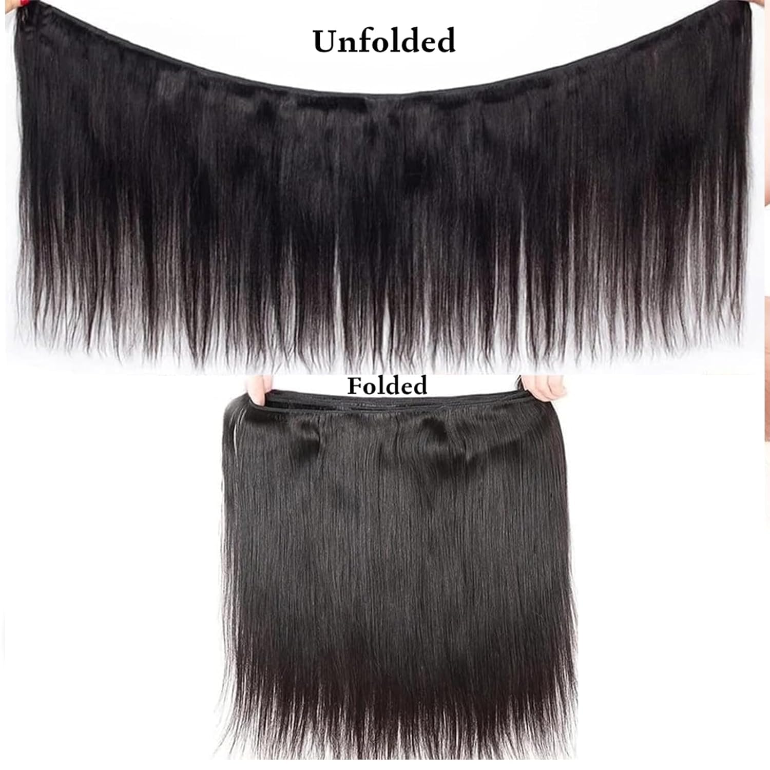 Straight Bundles Human Hair 14 14 14 Inch 100% Unprocessed Brazilian Virgin Hair 3 Bundles Human Hair Trippy Hair Bundle Extension for Black Women Natural Color
