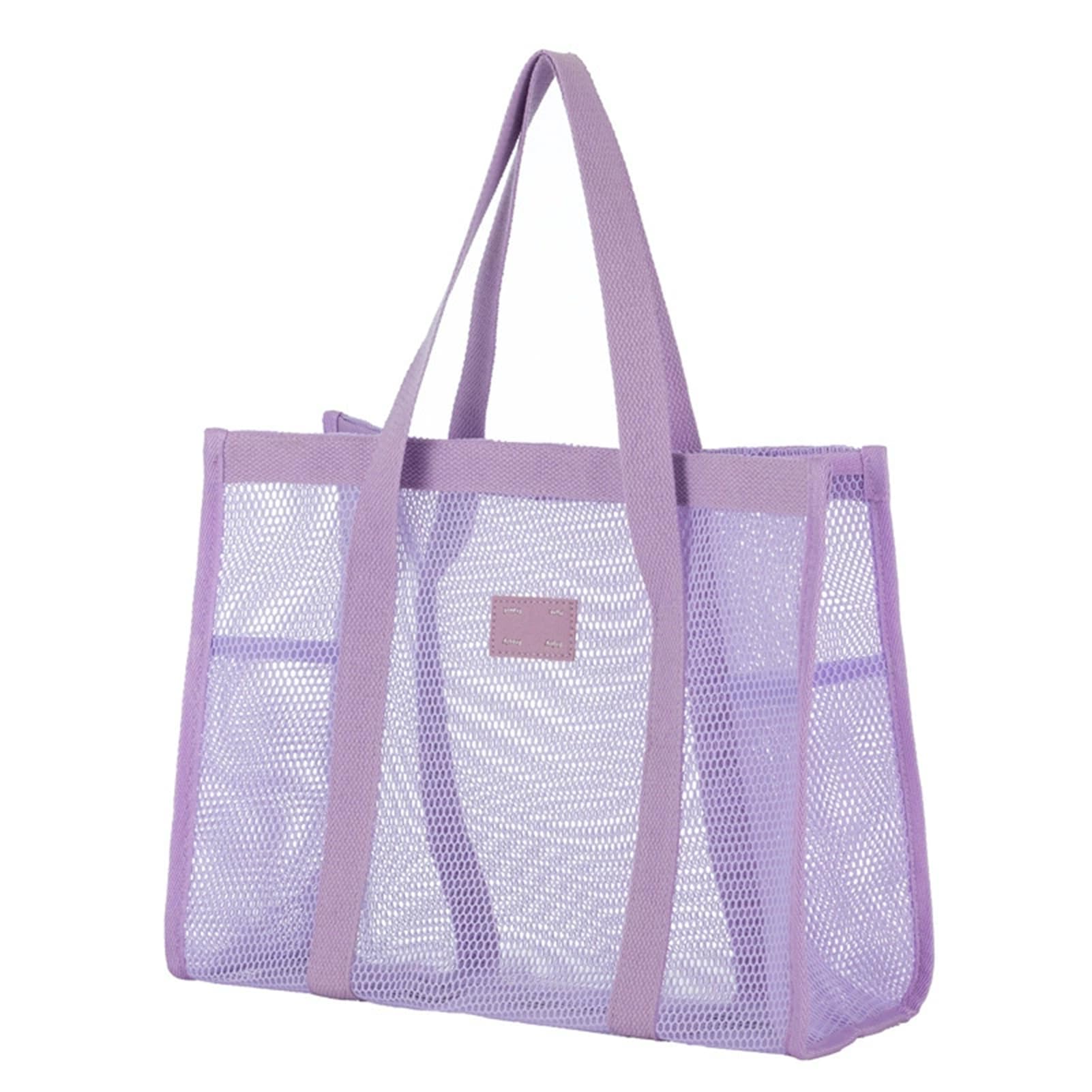 matumou Mesh Beach, Lightweight Large Capacity Storage, Hollow-Out Quick Drain Ultra Light Tote for Travel Toiletry