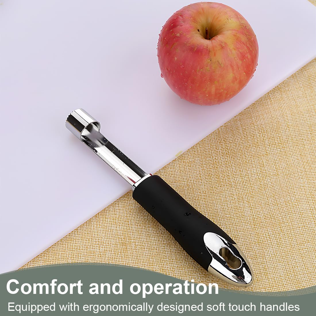 Affetta SBUCCIA MELE A Manovella 3 In 1 MELASBUCCIO IN METALLO MAI UGUALI, Sbucc - Foto 4