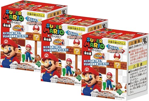 EPOCH Super Mario, Set of 3, Mario World, ST Mark Certified, Toy Game, For Ages 4 and Up, Number of Players 1 Person EPOCH