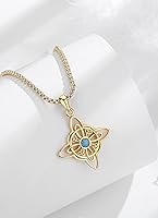 Vista 2 de CELESTIA Nudo de Bruja Plata 925 Original Amuletos de Proteccion Collar de nudo de brujas Cadena de caja de 20 pulgadas