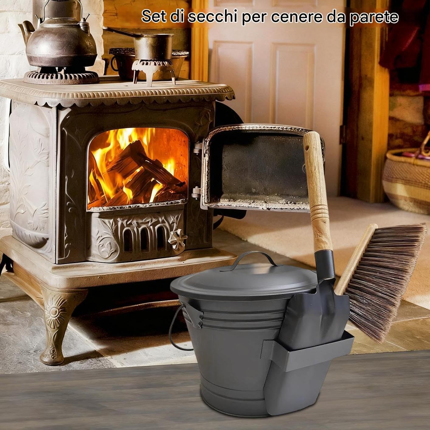 Secchio Da Cenere Con Coperchio Secchio Metallico