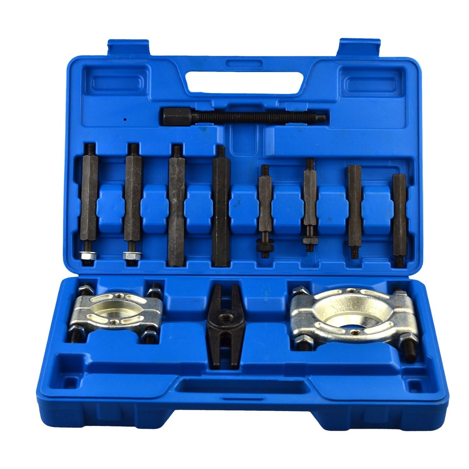 Kit Extractor de Rodamientos 17 Piezas con 2 Guillotinas Cromo Vanadio Capacidad 2 Toneladas Diámetro 10-100 mm Taller Mecánico