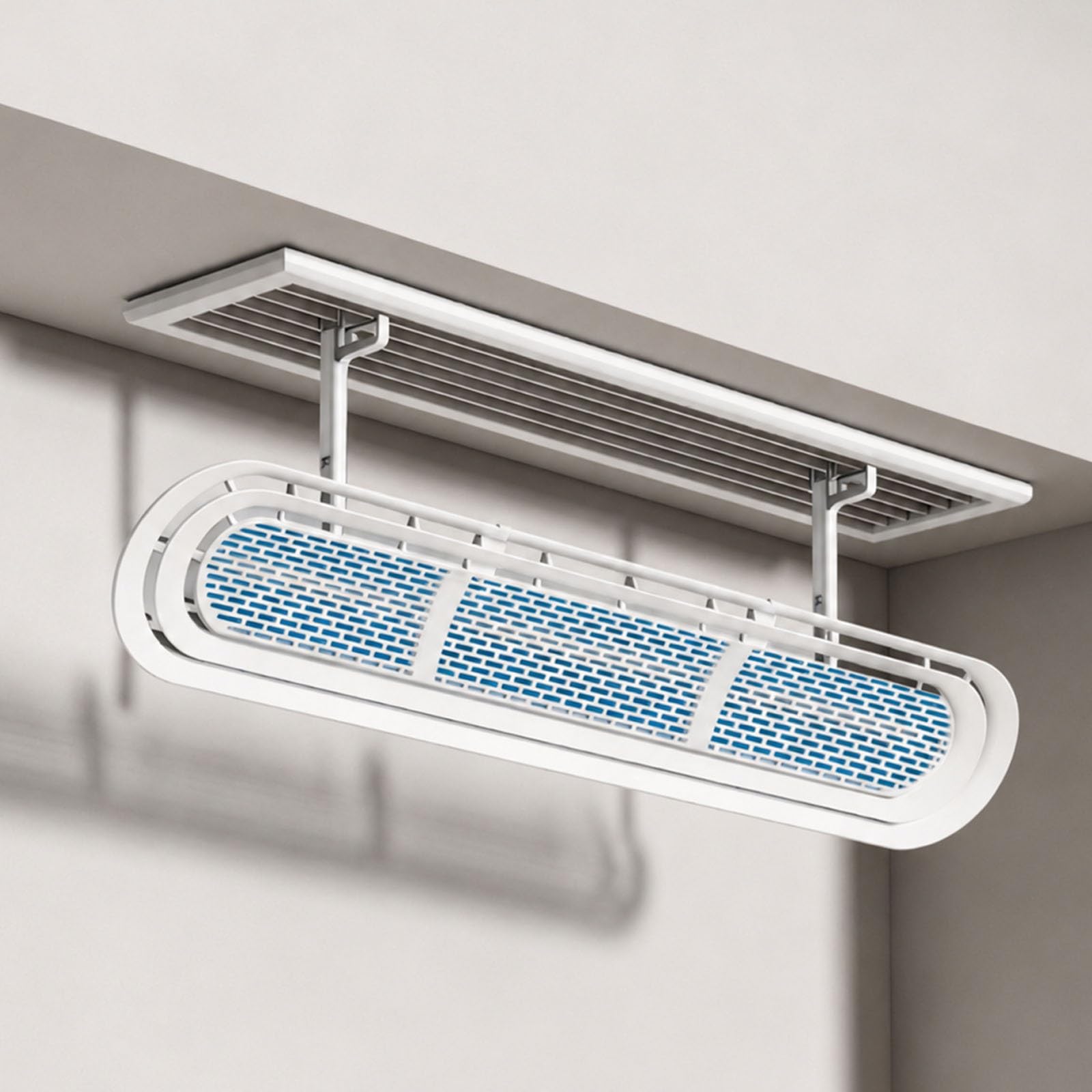 WAMJ AQDY Air Conditioner Deflector, Adjustable AC Vent Deflector for Central Air Conditioning Vents, Hook-On ABS Airflow Guide for Ceiling and Side Vents(82cm/32in)