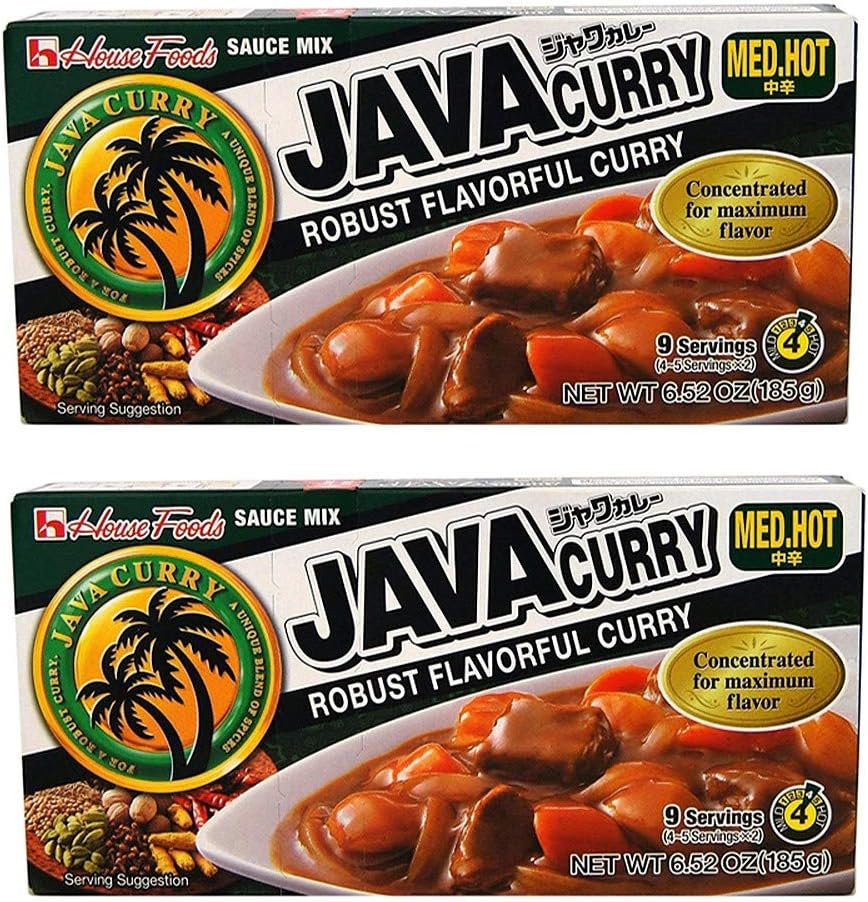 House Foods Java Curry Medium Hot 6.52oz, 2 Pack