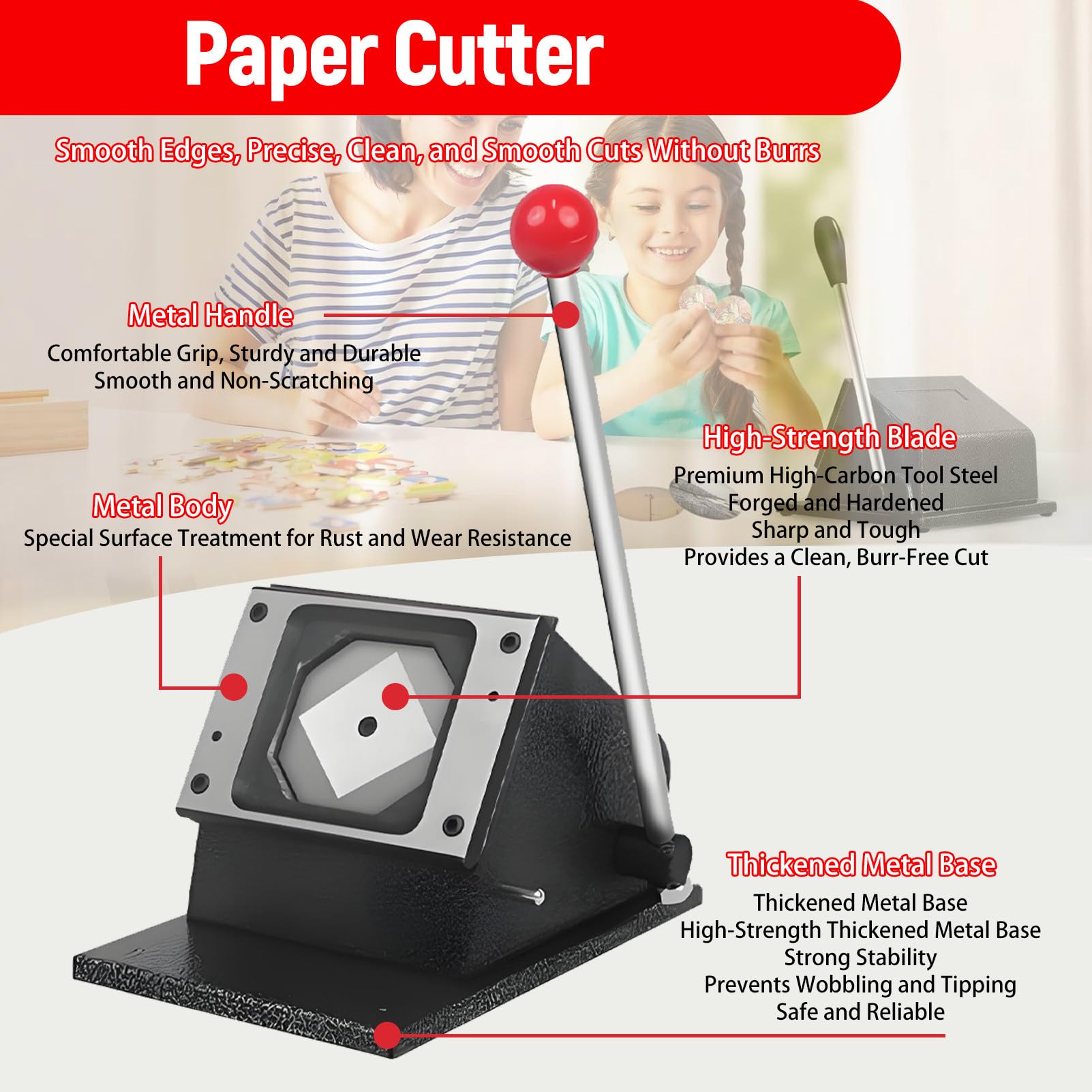 Kwadratowy obcinak do guzików magnetycznych, kwadratowy obcinak do papieru 2x2 cale, obcinak do papieru z magnesami na lodówkę, do cięcia papieru ksero, błyszczącego papieru fotograficznego. 2x2in