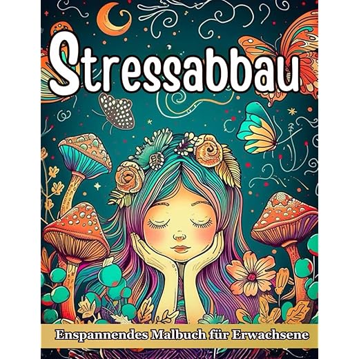 Stressabbau Malbuch für Erwachsene: Entspannung mit Tieren, Landschaften, Blumen, Mandala & Meditativen Mustern