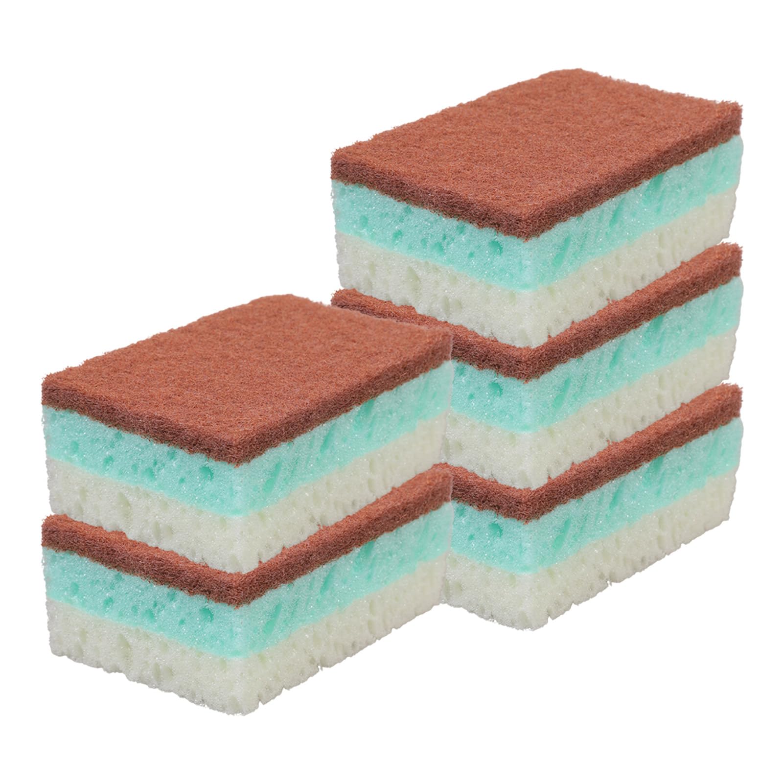 5 / 10Pcs Dishwashing Sponge Dense Cell Structure Oil Resistant Water Saving Efficient Cleaning Sponge for Homes Kitchen Household Cleaning