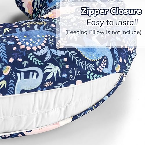 Miniatura 4 de Pea Pod Fundas de almohada de lactancia, paquete de 2 fundas suaves y adorables para almohadas de lactancia, cómodas fundas elásticas para almohadas