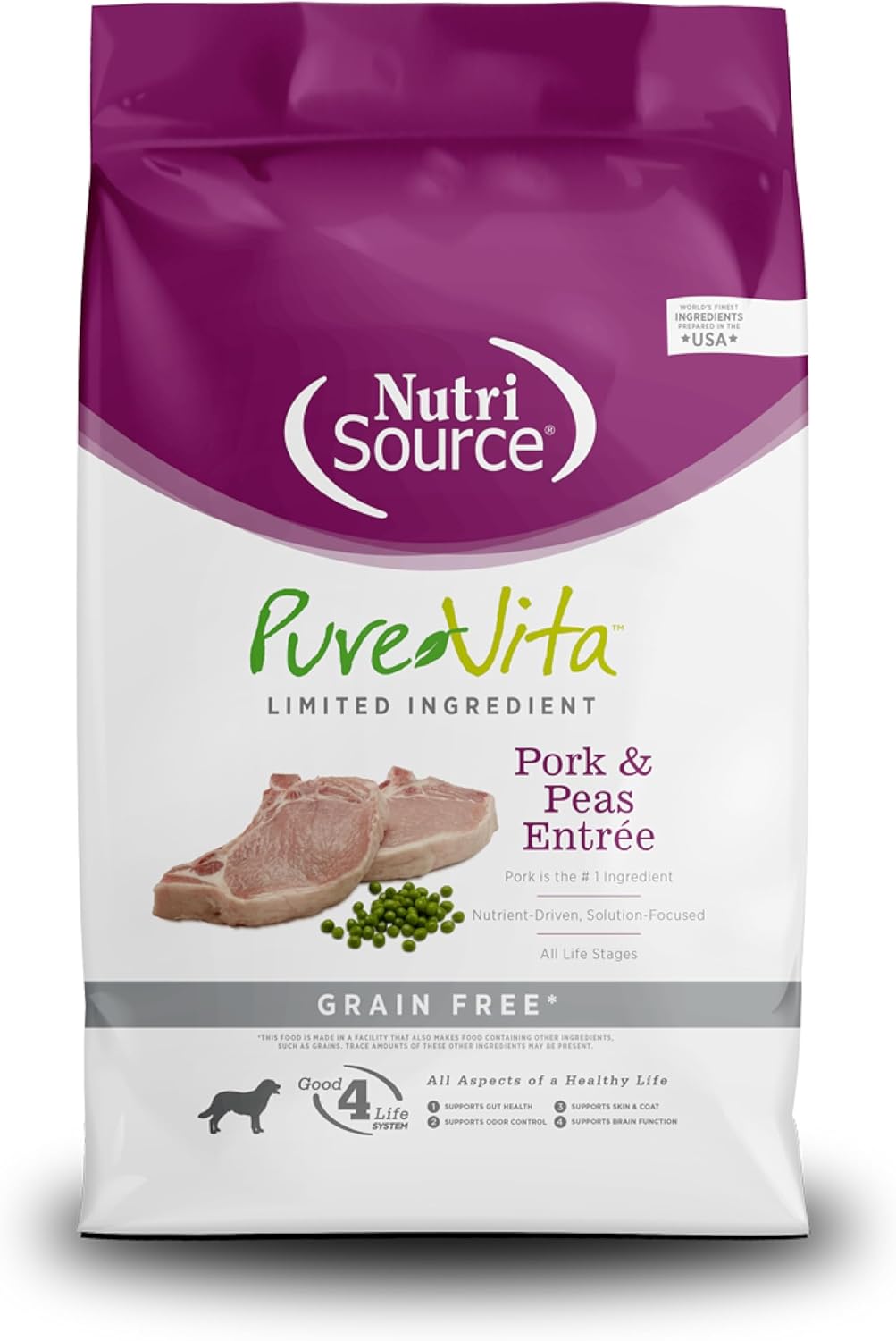 PureVita Dog Food, Pork & Pea, Grain-Free, 25 lb