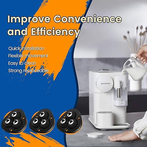 Miniatura 4 de Ruedas giratorias autoadhesivas  Rueda universal giratoria de 360, rodamiento de transferencia de bolas mini para pequeños electrodomésticos de