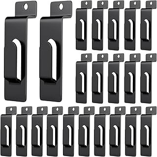 20 Pack Slatwall Utility Notch Hook Commercial Slatwall Picture Hook Metal Display Hook Hanger Slat Wall Hangers Slat Wall Accessories for Photo Frame Painting Arts Center Slat Panel