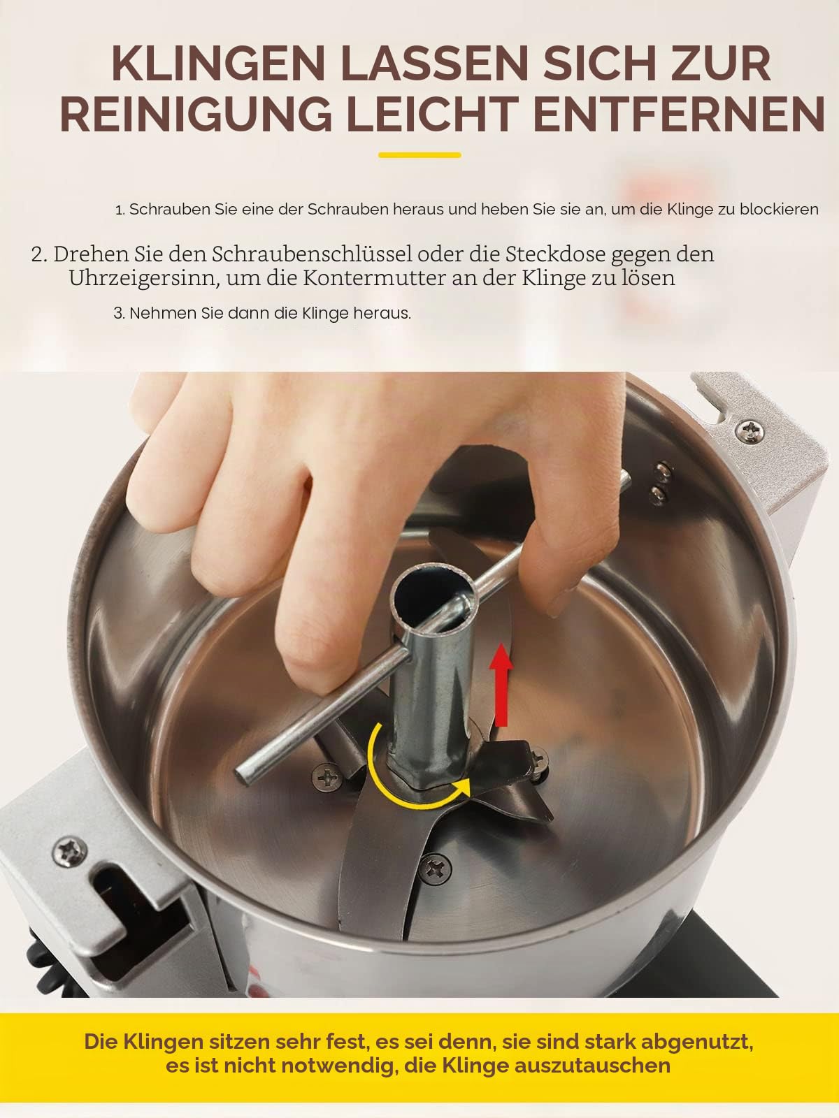 CGOLDENWALL 2000g Superfein Getreidemühle Elektrische Edelstahl Gewürzmühle Open-Cover-Stop für Trocken Getreide/Kräuter/Kaffee Samen 3000W 32000 U/Min Handelsmotor, mit Überlastschutz
