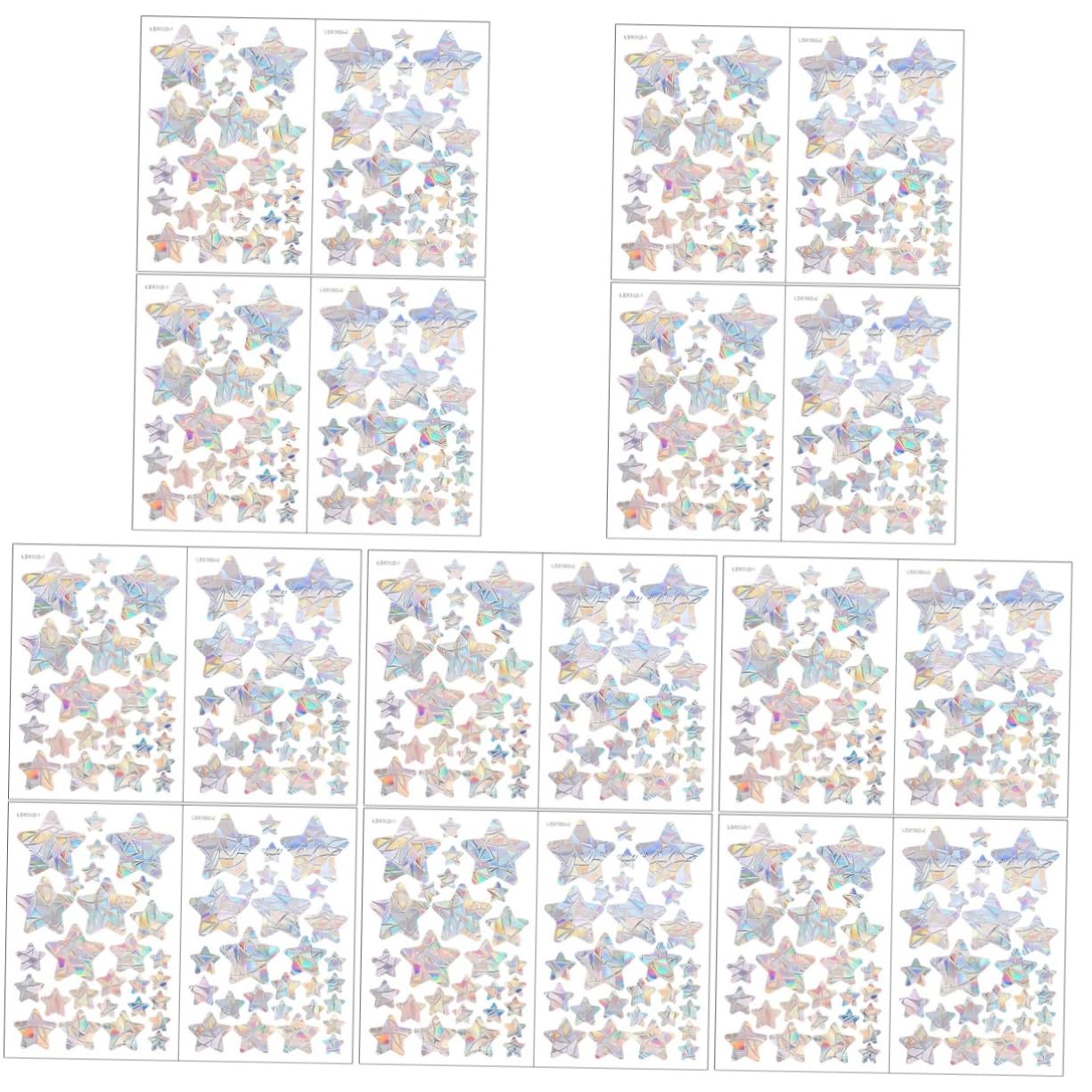 Ciieeo 10juegos Calcomanías De Ventana Anti-colisión Diseño De Estrellas De Pegatinas Para Protección De Aves y Decoración De Interiores