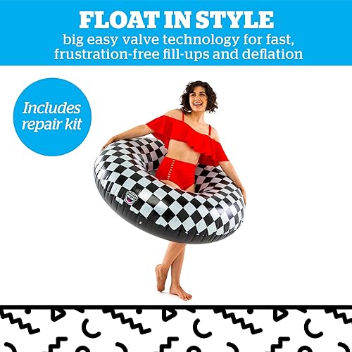 Miniatura 4 de BigMouth Inc. Over 5' Wide, Inflatable Floatie Tube, Blow Up Swim Ring, Outdoor Summer Pool Party Decor
