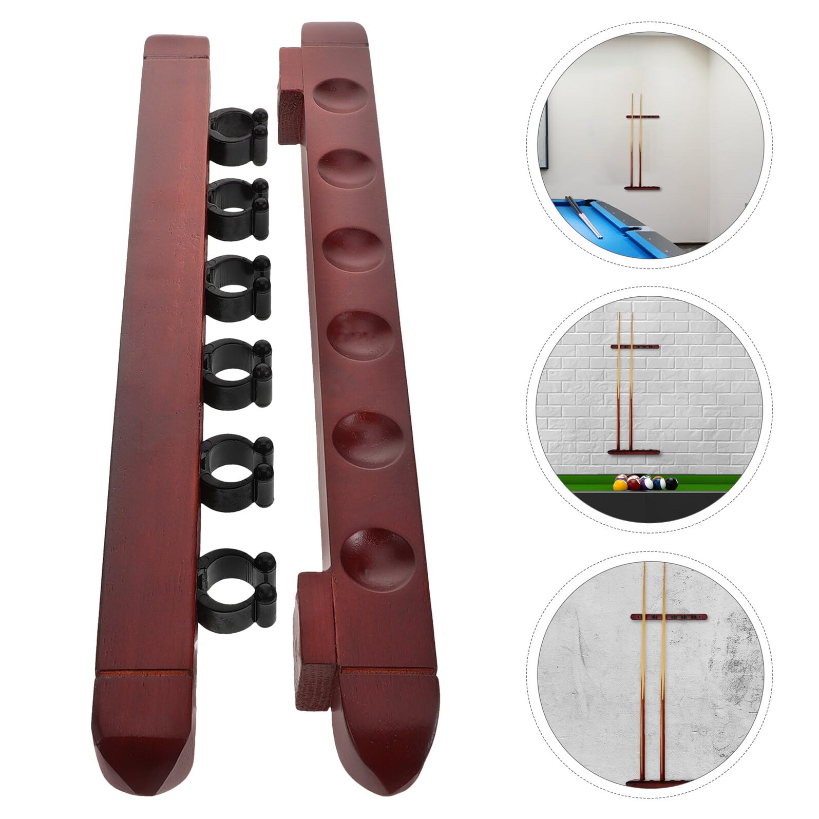 TOYANDONA Lot De 2 Supports De Rangement pour Queues De Billard Supports De Billard en Présentoir De Salle De