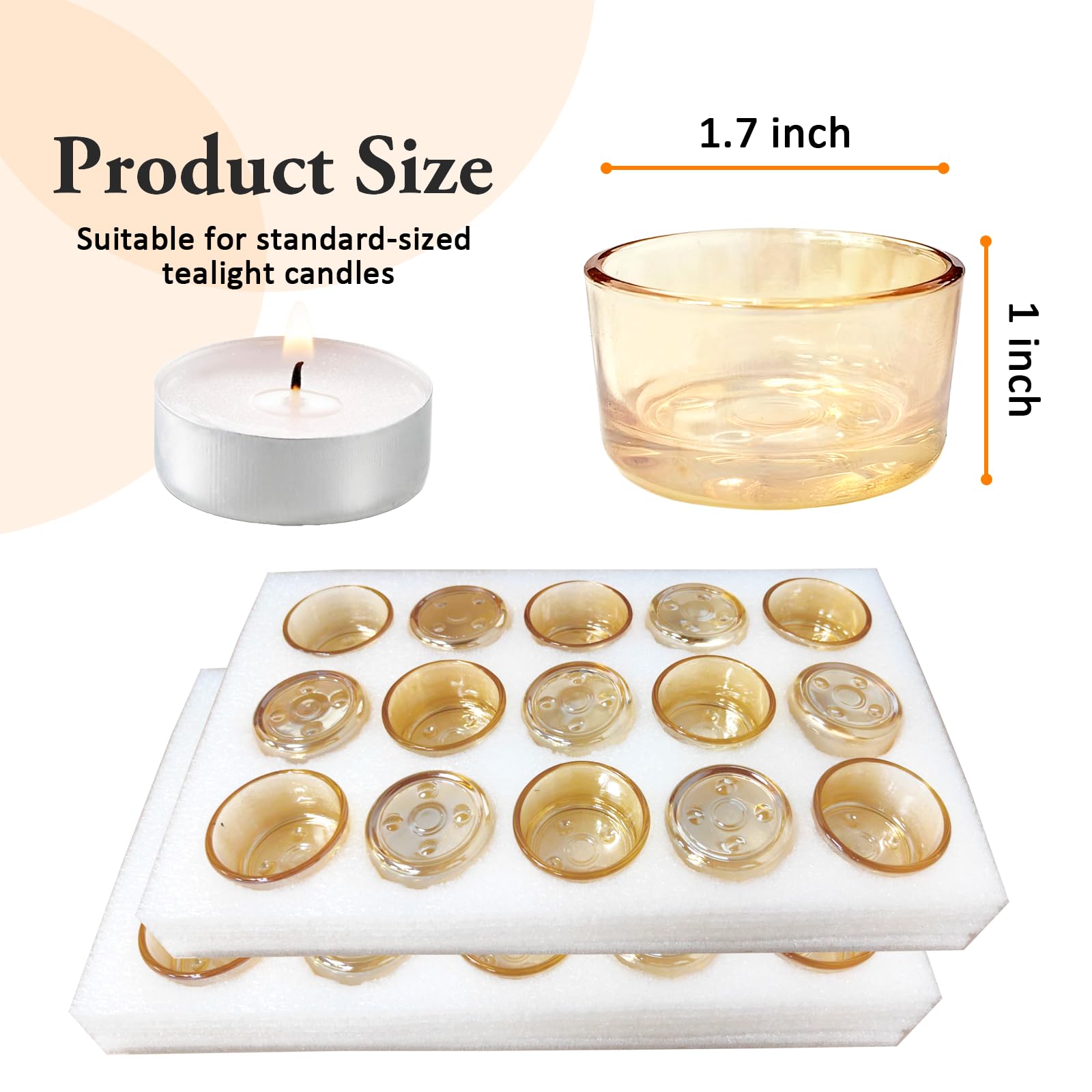 ゴールド　キャンドルホルダー　48コセット　キャンドルケース Amazon.co.jp: ゴールドガラスキャンドルスティック4個セット