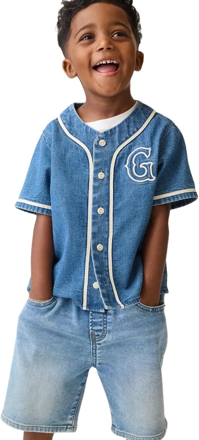 Gap Baby Boys' Denim Baseball Shirt