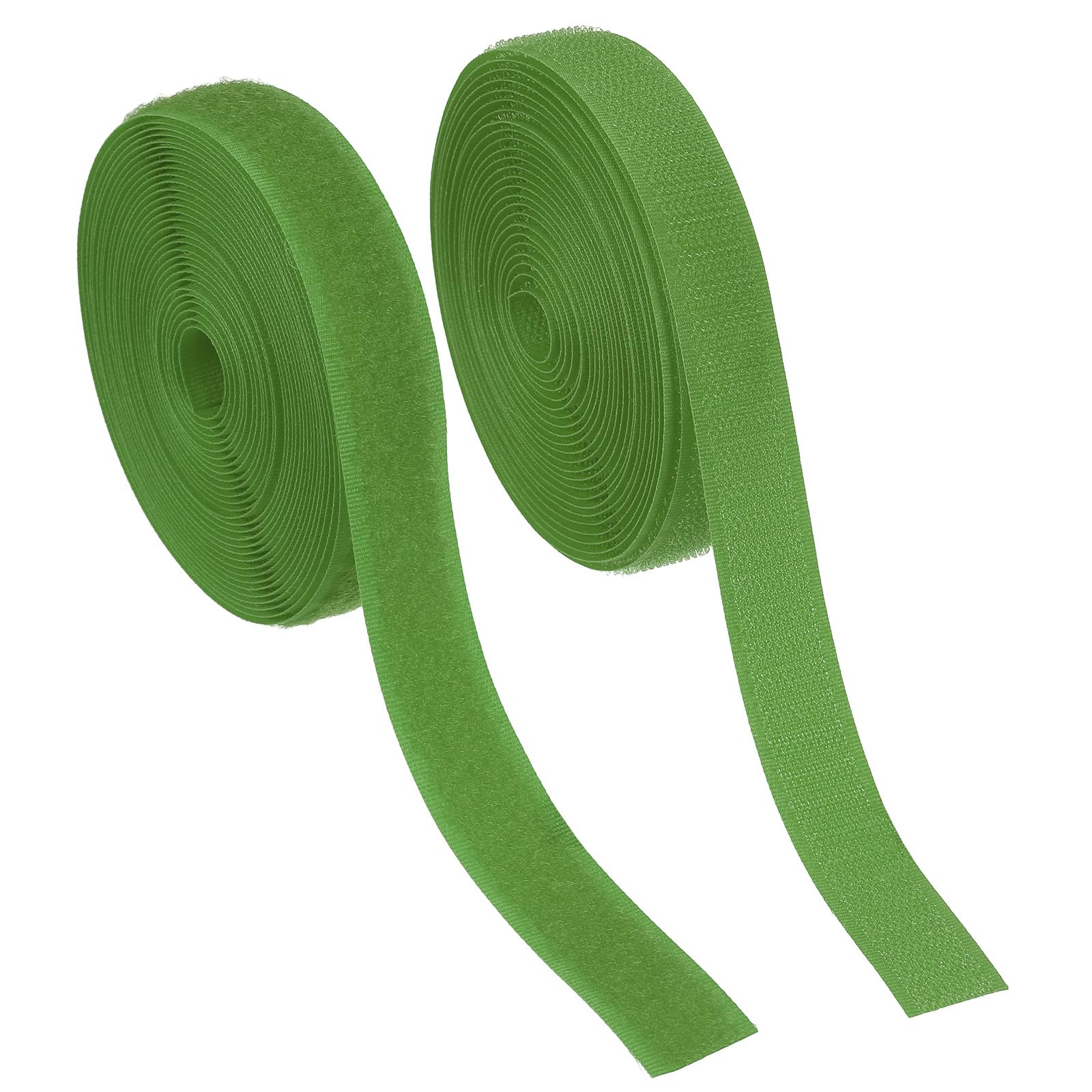 YELARXI Sew on Hook and Loop Tape, 3/4 Inch Width Non-Adhesive Back Nylon Sewing Fastener Strips Interlocking Fabric Tape 5 Yards Fit for Clothing Crafts Sewing DIY Project - (Deep Green)