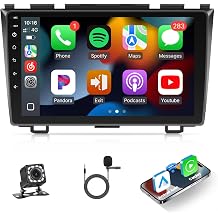 Naifay Fast Boot Linux Car Radio for Honda CRV 2007 2008 2009 2010 2011, 9" IPS Touchscreen for CRV Radio with Wireless Carplay/Android Auto/Bluetooth/FM/Mirrorlink/SWC/Camera/MIC