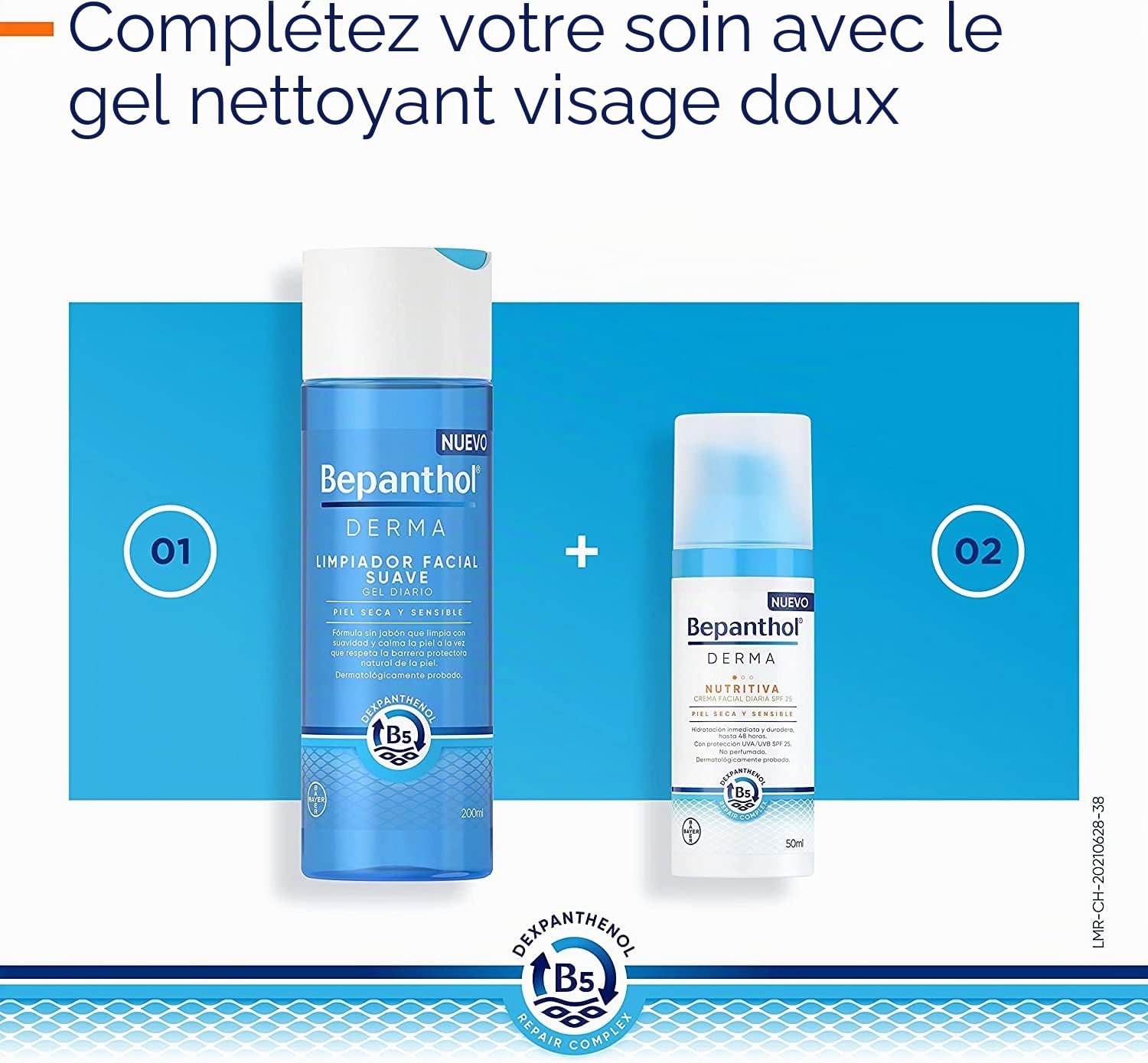 BEPANTHOL Derma Crème Quotidienne Nourrissante pour le Visage SPF25 (50ml)