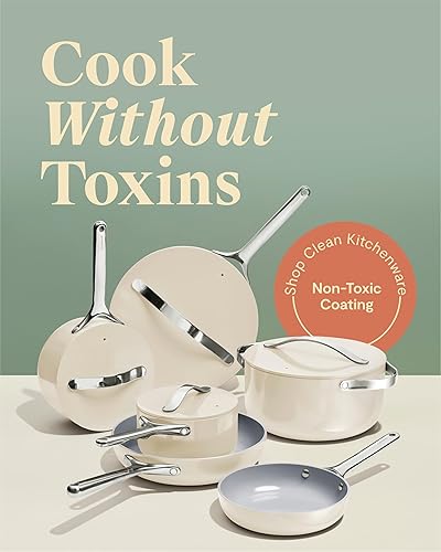 Miniatura 2 de Caraway Juego de utensilios de cocina de cerámica antiadherente de lujo (16 piezas) ollas, sartenes, tapas y almacenamiento de cocina, sin PFAS ni