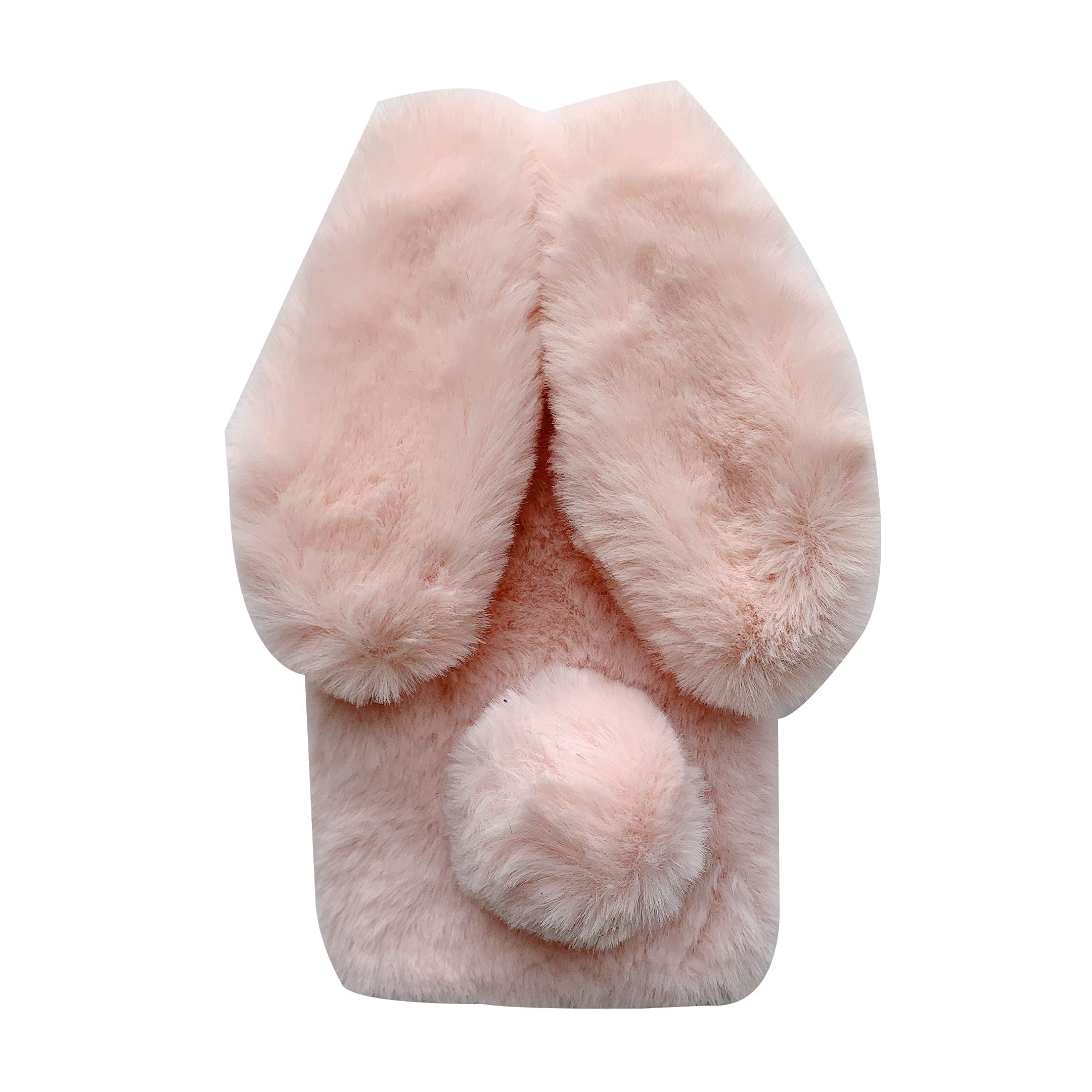 Omio for iPhone 11 Rabbit Faux Fur Case, Soft Handmade Fluffy Furry Cute Bunny Plush Rabbit Warm Big Ear Bling Crystal Rhinestone Bowknot Ultra Thin