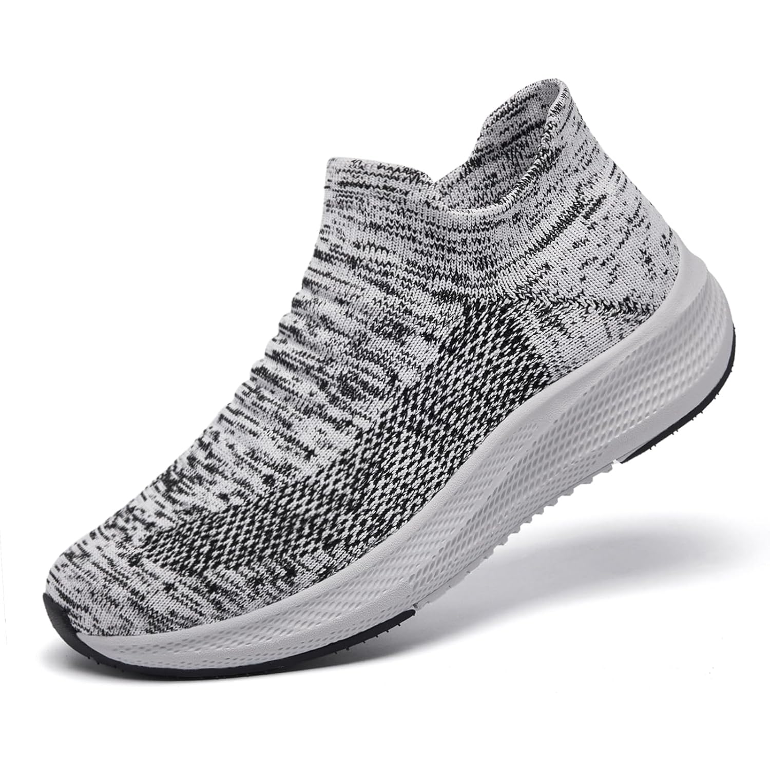 SHULOOK Tênis de corrida feminino, sem cadarço, confortável, leve, respirável, malha antiderrapante, casual, moderno, tênis de corrida