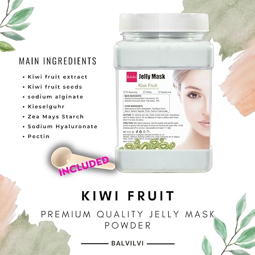 Miniatura 4 de Máscara de gelatina de kiwi y globos de hielo para tratamientos faciales