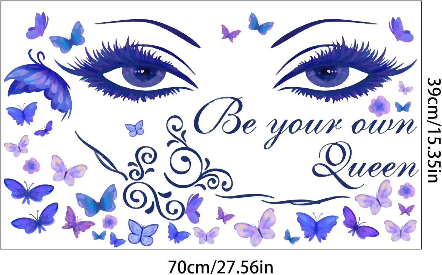 PLIGREAT Butterfly Wall Stickers, Peel and Stick Wall Decals, Removable