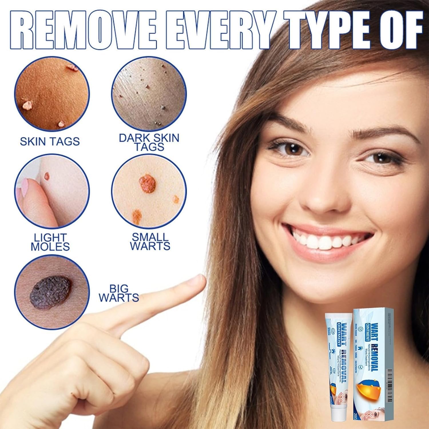 Fibromi Penduli Rimozione,Verruche Rimozione,Crema Per Eliminare Fibromi Penduli,Wart Removal Fibromo Pendulo Rimoziones,Crema Levigante Viso Corpo Mani Piedi (20g 3pcs) - 3