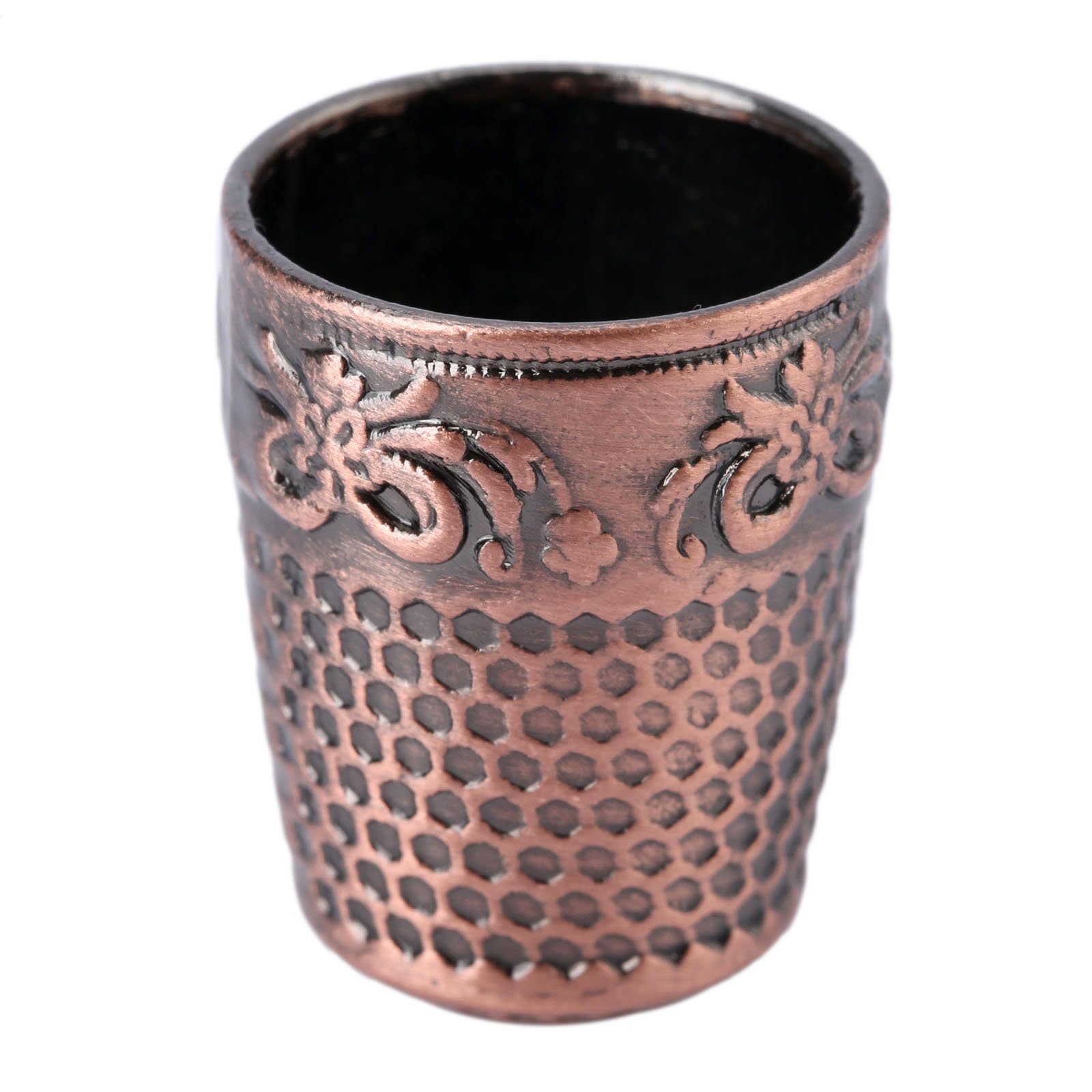 MtsooningSewing Thimble, Quilting Thimbles, Metal Fingertip Shield Protector for Hand Sewing DIY Craft Accessories Antique Bronze Tool