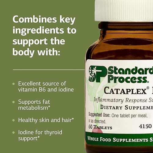 Miniatura 4 de Standard Process Cataplex F - Suplemento alimenticio integral, apoyo a la tiroides, metabolismo, salud de la piel y salud del cabello con vitamina