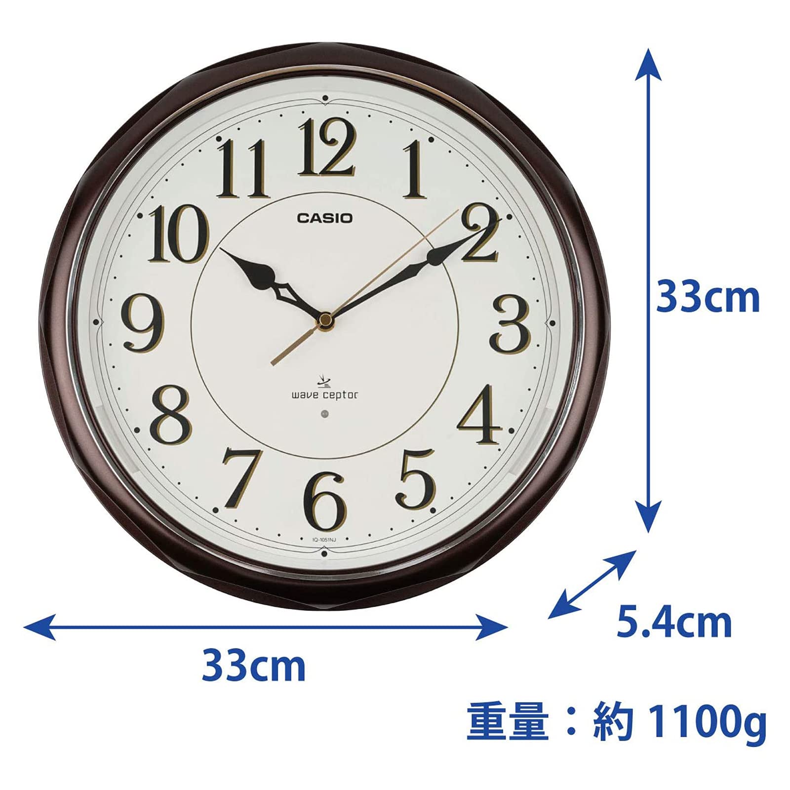 カシオ CASIO ITM-800NJ-5JF 電波時計 掛け時計 木目調 カシオ CASIO ITM-800NJ-5JF 電波時計 掛け時計 木目調