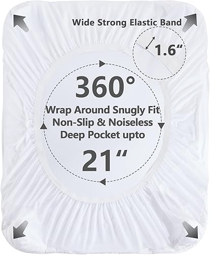 Miniatura 5 de Protector de colchón individual XL, impermeable, suave y refrescante para dormitorio universitario, protector de colchón extra largo individual