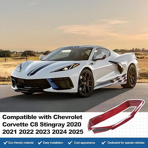 Miniatura 7 de Marco de panel de salpicadero compatible con Chevrolet Corvette C8 Stingray 2020-2023 100% fibra de carbono real, 1 pieza de accesorios de marco
