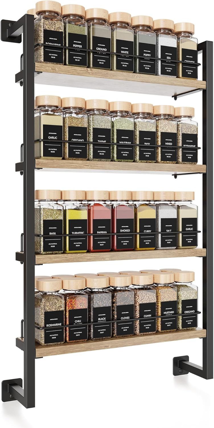 ZICOTO Space Saving Spice Rack Organizer Shelf for Wall Mount Easy To