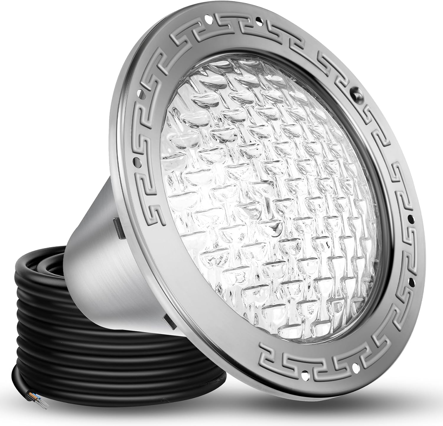 Photo 1 of  CAtArt 10 Inch Pool Light for Inground Pool (White), AC120V LED Pool Lights Suitable for 10 Inch Wet Niche, 35W, 50 Foot Cord 